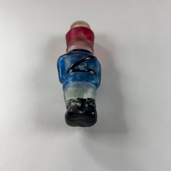 VINTAGE Toy Soldier Nutcracker Old World Christmas Blue Glass Light Cover Single - Picture 8 of 10